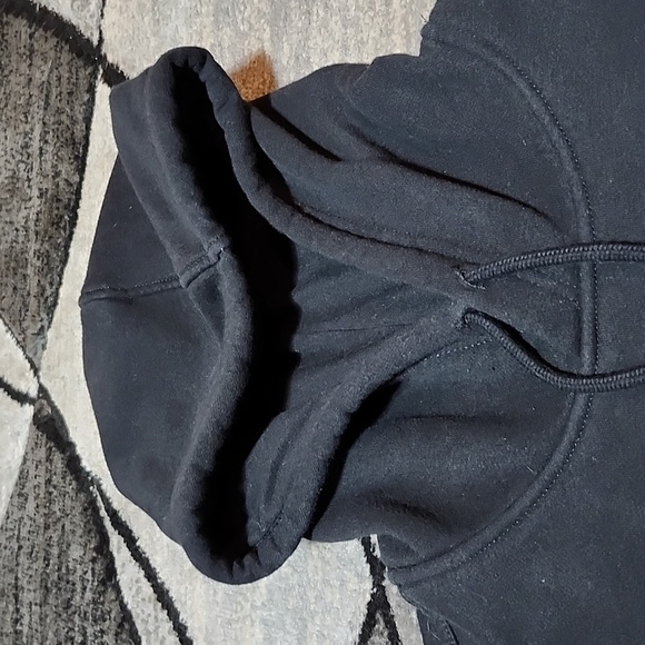 HURLEY LOGO BLACK THICK FLEECE DRAWSTRING HOODIE SWEATSHIRT - Picture 4 of 12